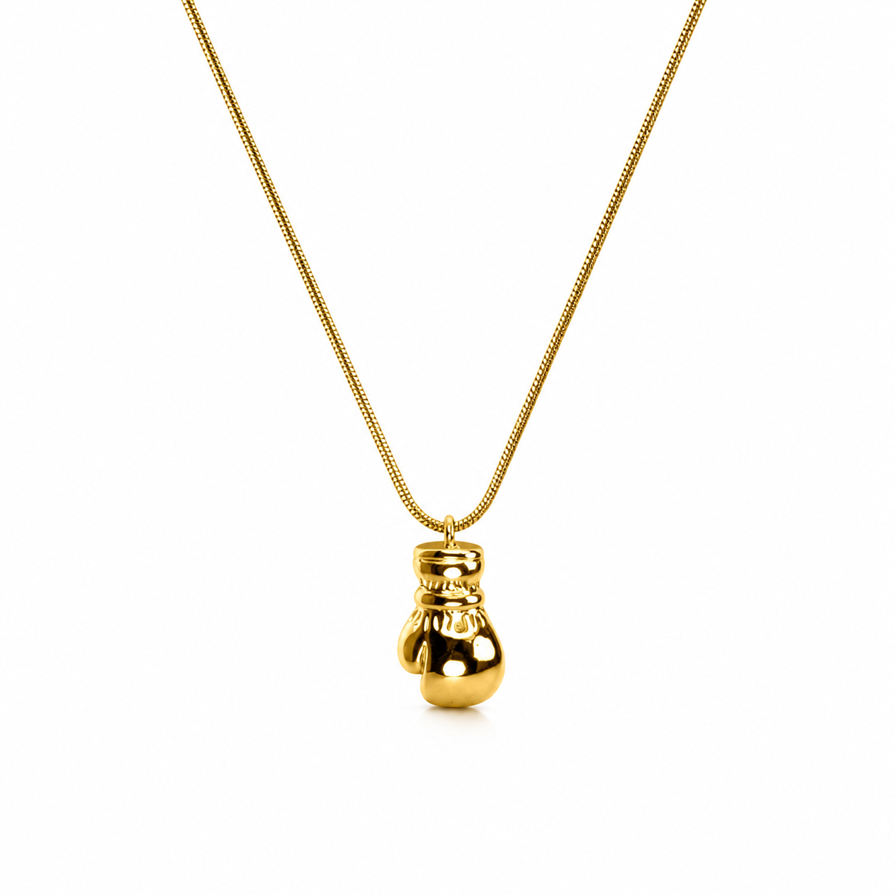 Collar guante de boxeo oro