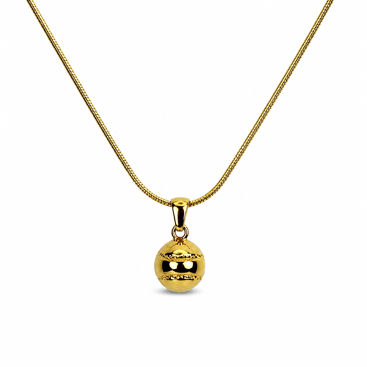 Collar balón de béisbol oro